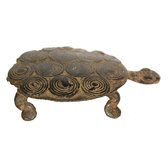 Art Dogon Bronze Animal Tortue Sculpture Africain Mali Dcoration ethnique Afrique Plate 9 cm c