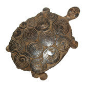 Art Dogon Bronze Animal Tortue Sculpture Africain Mali Dcoration ethnique Afrique Plate 9 cm