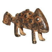 Art Dogon Bronze Animal Caméléon Sculpture Africain Mali Décoration ethnique Afrique 02 b