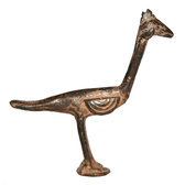 Art Dogon Bronze Animal Autruche Sculpture Africain Mali Décoration ethnique Afrique 01