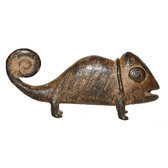 Art Dogon Bronze Animal Camlon Sculpture Africain Mali Dcoration ethnique Afrique 01 b