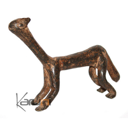 Art Dogon Bronze Animal Panthère Sculpture Africain Mali Décoration ethnique Afrique 01 b