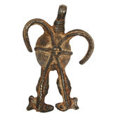 Art Dogon Africain Bronze Pendentif Amulette Sculpture Mali Dcoration ethnique Afrique 18 Crocodile double