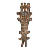 Art Dogon Africain Bronze Pendentif Amulette Sculpture Mali Dcoration ethnique Afrique 19 Crocodile double