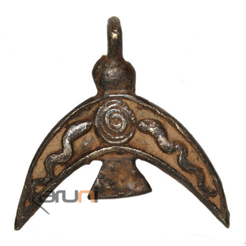 Art Dogon Africain Bronze Pendentif Amulette Sculpture Mali Décoration ethnique Afrique 20 Oiseau