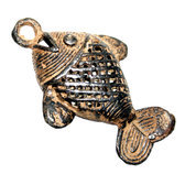 Art Dogon Africain Bronze Pendentif Amulette Sculpture Mali Décoration ethnique Afrique 23 Poisson
