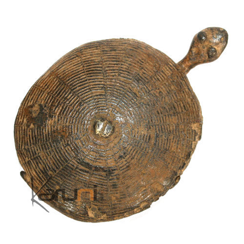 Art Dogon Bronze Animal Tortue Sculpture Africain Mali Dcoration ethnique Afrique Ronde 13 cm