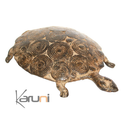 Art Dogon Bronze Animal Tortue Sculpture Africain Mali Dcoration ethnique Afrique Bombe 9 cm b