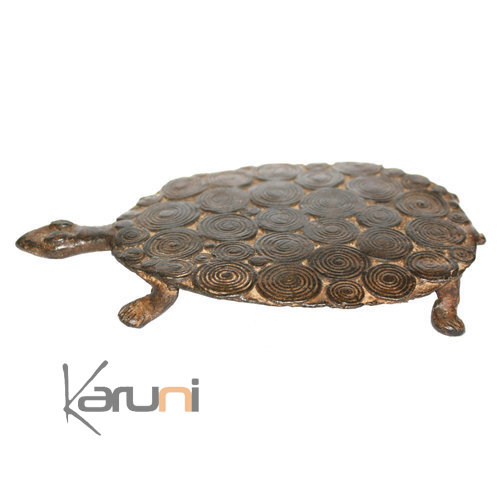 Art Dogon Bronze Animal Tortue Sculpture Africain Mali Dcoration ethnique Afrique Plate 15 cm c