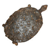 Art Dogon Bronze Animal Tortue Sculpture Africain Mali Dcoration ethnique Afrique Plate 15 cm