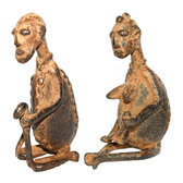 Art Dogon Bronze Ancêtres Couple Sculpture Africain Mali Décoration ethnique Afrique
