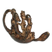 Art Dogon Bronze Pirogue Sculpture Africain Mali Dcoration ethnique Afrique 14 cm b