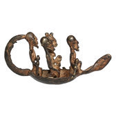 Art Dogon Bronze Pirogue Sculpture Africain Mali Dcoration ethnique Afrique 14 cm