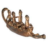 Art Dogon Bronze Pirogue Sculpture Africain Mali Dcoration ethnique Afrique 19 cm