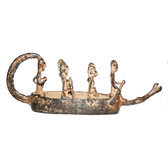 Art Dogon Bronze Pirogue Sculpture Africain Mali Dcoration ethnique Afrique 26 cm b