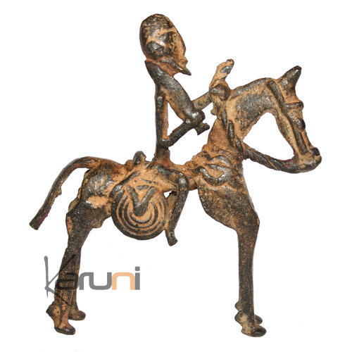 Art Dogon Bronze Cavalier Sculpture Africain ethnique Afrique 10 cm Art Dogon Bronze Cavalier Sculpture Africain ethnique Afrique 10 cm