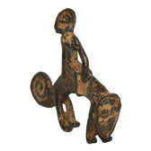 Art Dogon Bronze Cavalier sur Caméléon Sculpture Africain Mali Décoration ethnique Afrique b