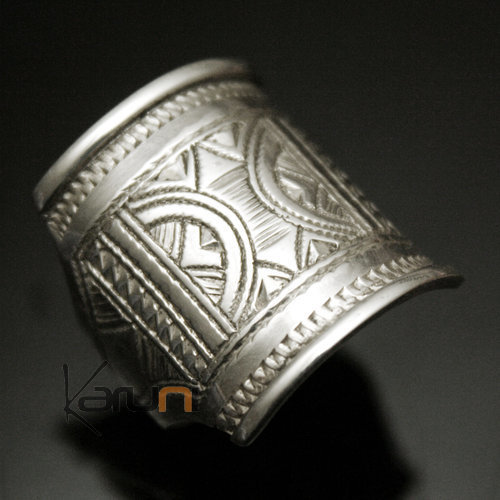 Bijoux Touareg Ethniques Bague Chevalire en Argent Grave homme/femme 11