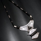 Collier en Argent Ebne et Onxy Noir 01 - KARUNI