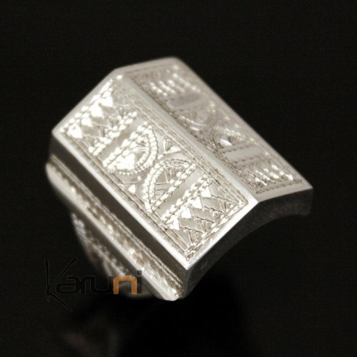 Bijoux Touareg Ethniques Bague Argent Livre 02 - KARUNI