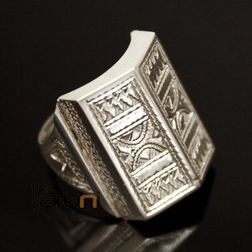 Bijoux Touareg Ethniques Bague Argent Livre 02 - KARUNI