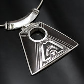 Bijoux Touareg Ethniques Collier en Argent et Ebne 05 - KARUNI