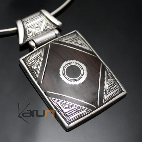 Collier en Argent et Ebène 07 - KARUNI