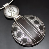 Bijoux Touareg Ethniques Collier en Argent et Ebne 08 - KARUNI