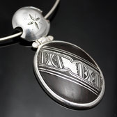 Bijoux Touareg Ethniques Collier en Argent et Ebne 10 - KARUNI