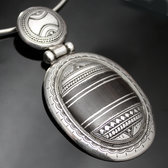 Bijoux Touareg Ethniques Collier en Argent et Ebne 12 - KARUNI