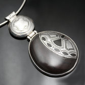 Bijoux Touareg Ethniques Collier en Argent et Ebne 13 - KARUNI