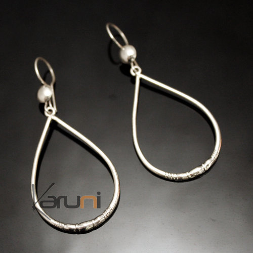 Boucles d'oreilles en Argent 70 Goutte d'Eau