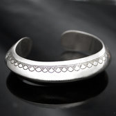 Bijoux Touareg Ethniques Bracelet en Argent large bomb grav 04