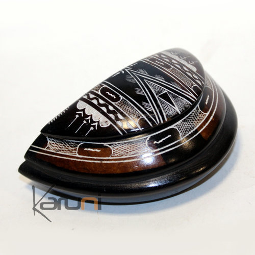 Boite  Bijoux Touareg en Pierre de l'Ar Statite Pierre  Savon du Niger Dcoration 01 Longue Lune c
