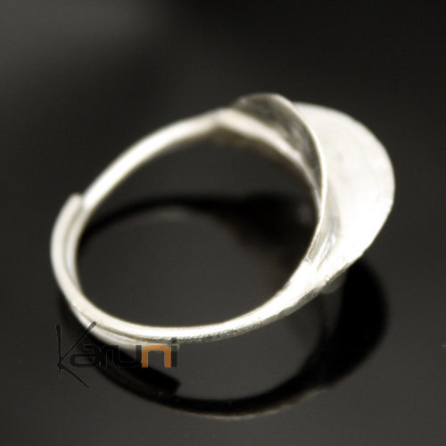 Bijoux Ethniques Bague Rglable Plaqu Argent Peul Fulani 19 Feuille c