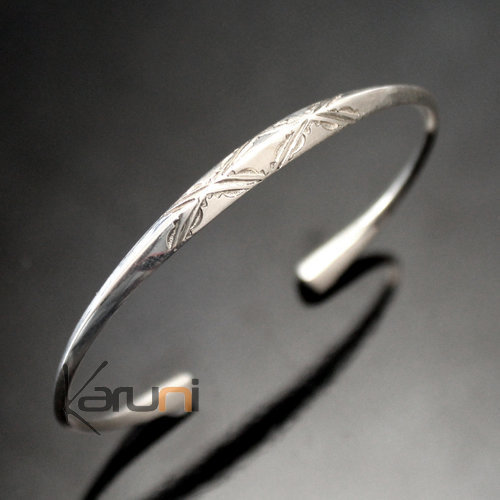 Bracelet en argent Angle Homme/Femme 05 Gravé