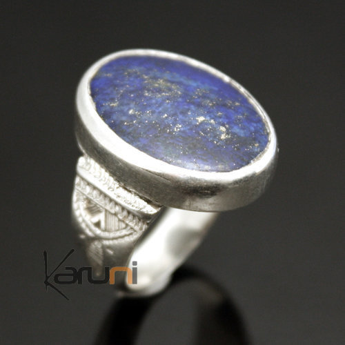 Bague en Argent Lapis Lazuli 03 Homme/Femme Ovale