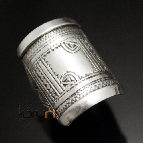 Bijoux Touareg Ethniques Bague Chevalire en Argent Grave homme/femme 24