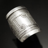 Bijoux Touareg Ethniques Bague Chevalire en Argent Grave homme/femme 24