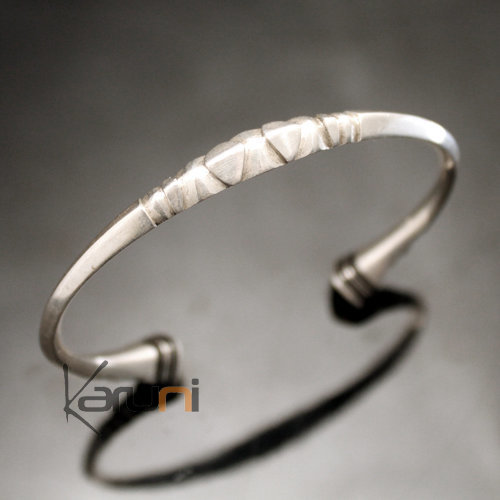 Bracelet en Argent Angle Bouts Ebène Homme/Femme 02