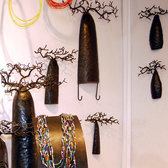 Arbre  bijoux porte-bijoux mural Baobab 16-18 cm bomb mtal recycl Madagascar c