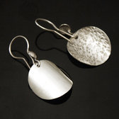 Bijoux Touareg Ethniques Boucles d'oreilles en Argent 08 rondes marteles inspiration Karuni