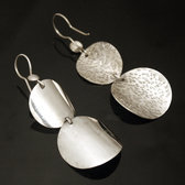 Bijoux Touareg Ethniques Boucles d'oreilles en Argent 06 longues rondes marteles inspiration Karuni