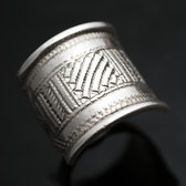 Bijoux Touareg Ethniques Bague Chevalire en Argent Grave homme/femme 13