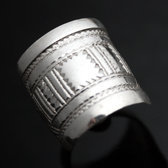 Bijoux Touareg Ethniques Bague Chevalire en Argent Grave homme/femme 14