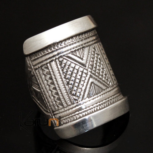 Bague Chevalière en Argent Gravée homme/femme 18