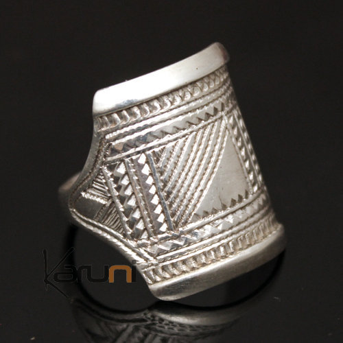 Bijoux Touareg Ethniques Bague Chevalire en Argent Grave homme/femme 20