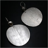 Bijoux Touareg Ethniques Boucles d'oreilles en Argent 18 Grands Ronds Rays Inspiration Karuni