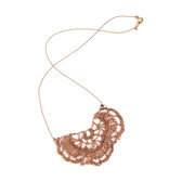 Bijoux Tendance Crateur Collier en Fil de Mtal Crochet Wire Crochet Fleur Cuivre Mahatsara Fantaisie Design