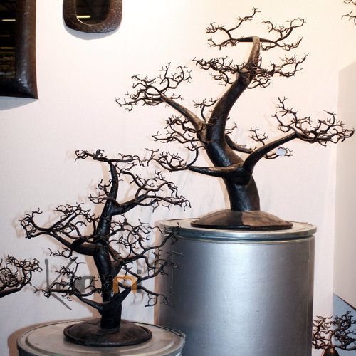 Arbre  bijoux porte-bijoux design Cdre 60 cm mtal recycl baobab Madagascar b